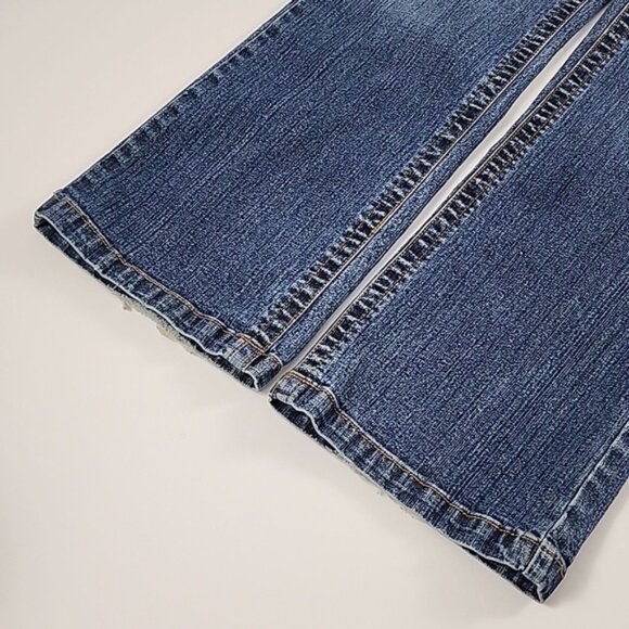 REVOLT Women's Jeans Dark Blue Denim Fade Boot Cut Stretch Size 8 - Picture 8 of 13